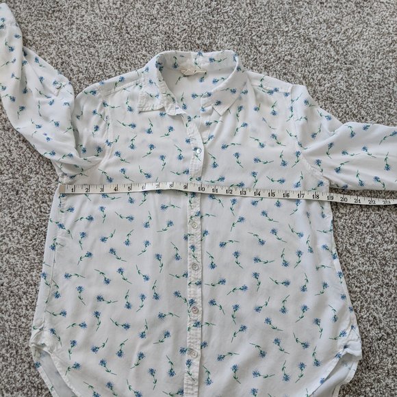 🛍️ BUNDLE ONLY | Jane and Delancey blue floral blouse small - Picture 7 of 11